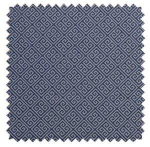 Greek Key Navy White